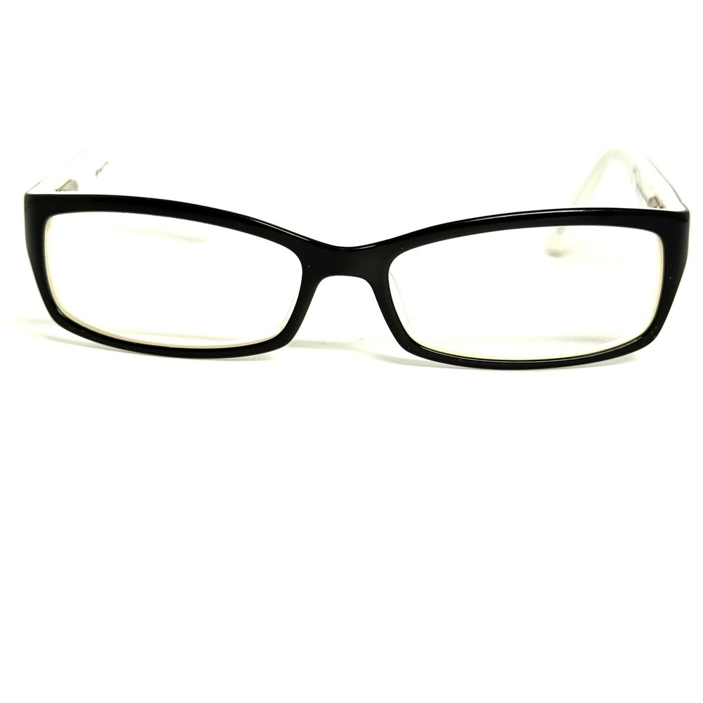 Smith Incite Black White Rectangular Eyeglass Frames 130 53-15 XU1
